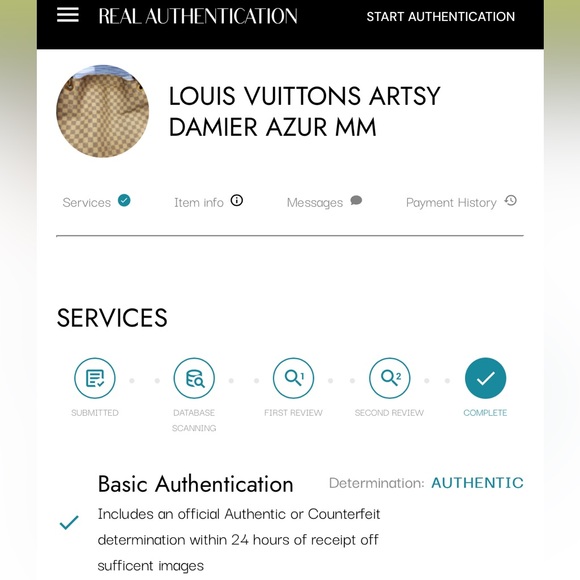 💯 Authentic LOUIS VUITTON Damier Azur Artsy bag purse tote - Picture 15 of 15